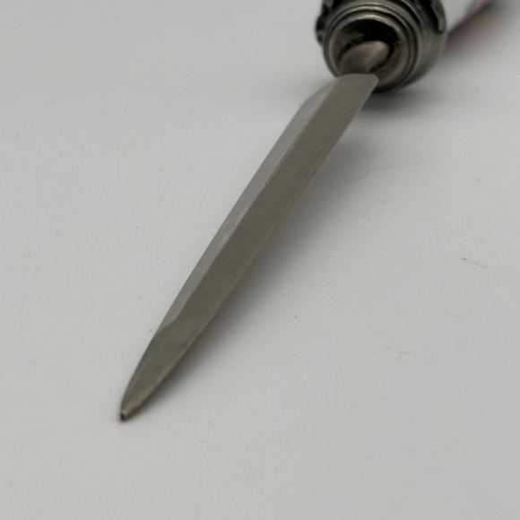 Limoges France Antique Porcelain Handpainted Letter Knife Matches Inkwell Marked - Picture 7 of 12